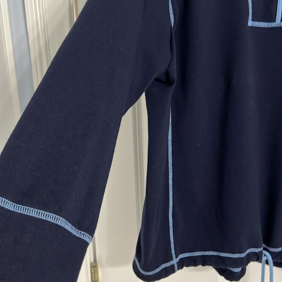 Talbots Navy Blue Pullover with Light Blue Trim - Picture 7 of 10